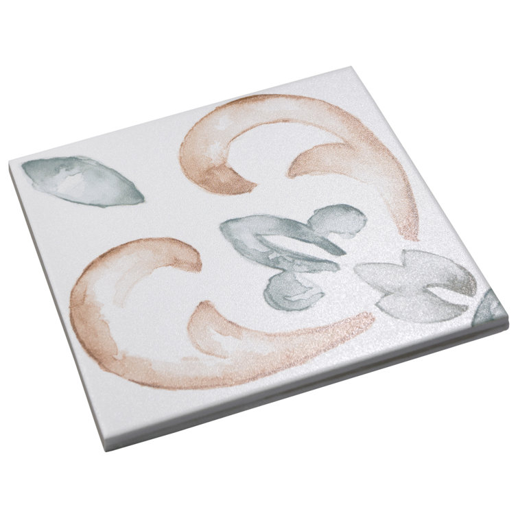 Saint Germain 6" Matte Porcelain Hand-Painted Wall & Floor Tile