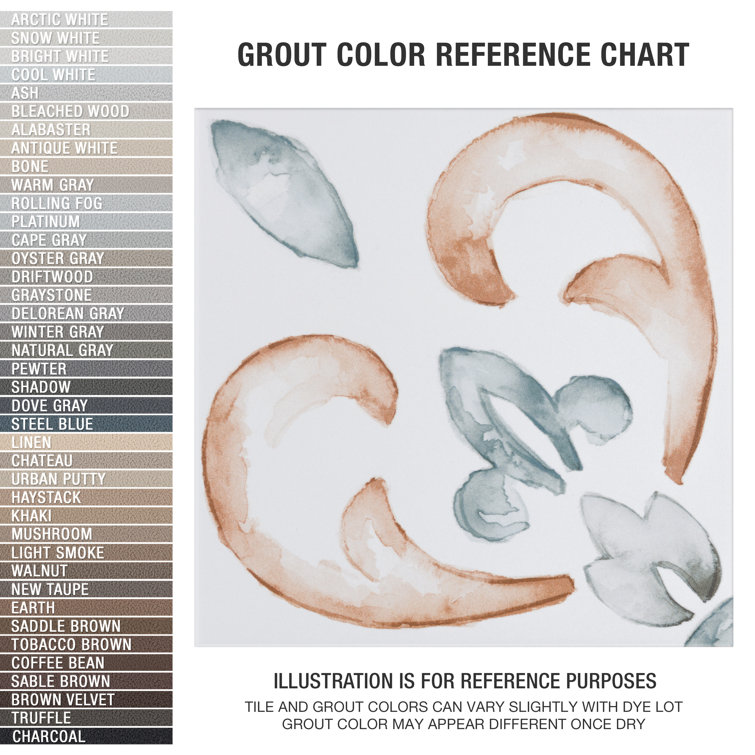 Saint Germain 6" Matte Porcelain Hand-Painted Wall & Floor Tile