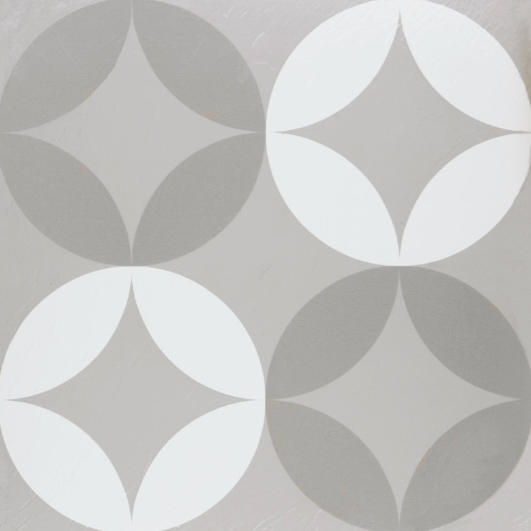 Grey and White 12'' x 12'' Self-Adhesive Vinyl Floor Tiles