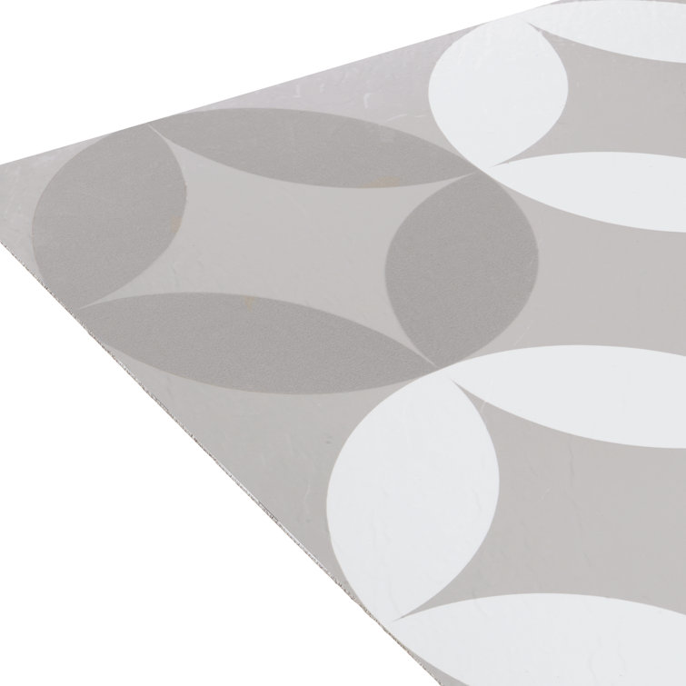 Grey and White 12'' x 12'' Self-Adhesive Vinyl Floor Tiles