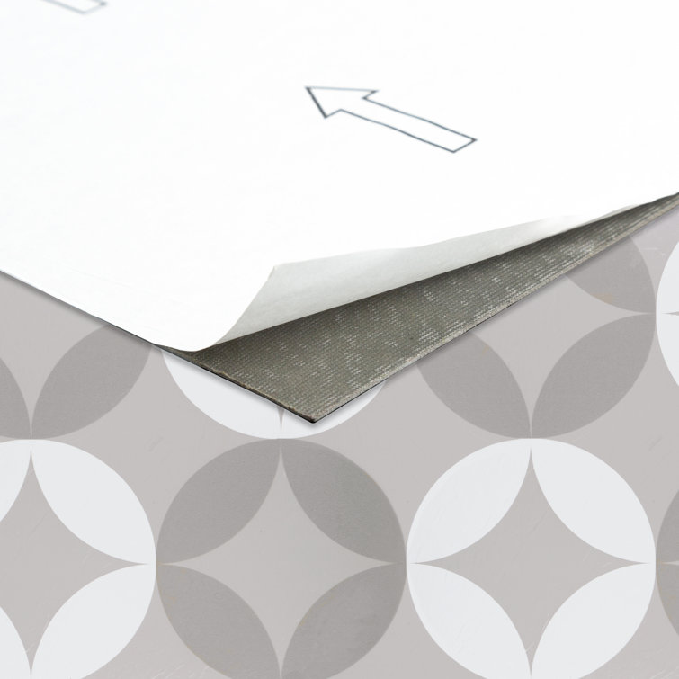Grey and White 12'' x 12'' Self-Adhesive Vinyl Floor Tiles