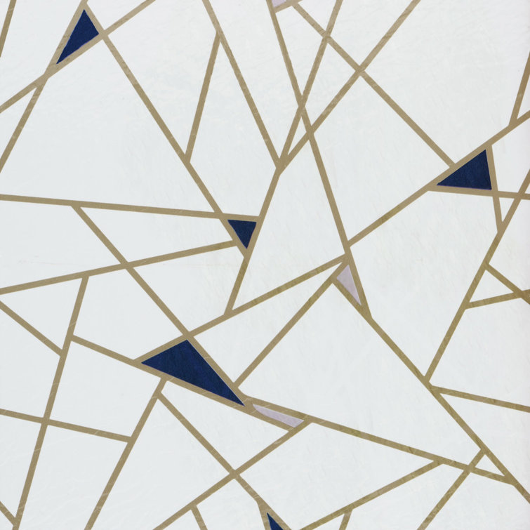 Edge Pattern Blue and Cream 12-Inch Vinyl Floor Tiles