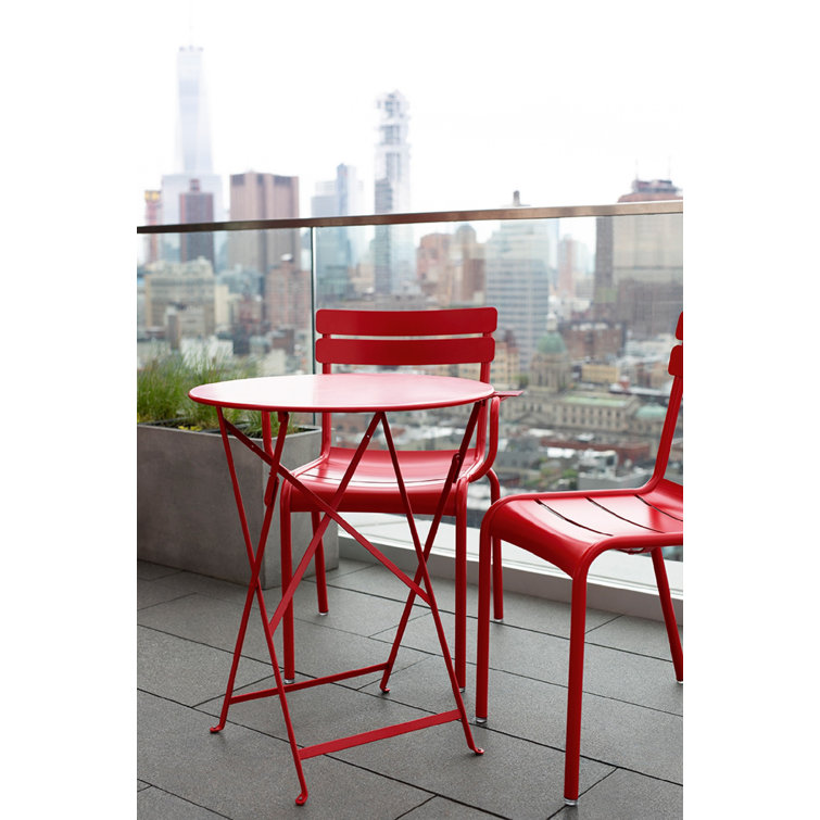 Honey Textured Aluminum Stackable Outdoor Dining Chairs, Set of 4