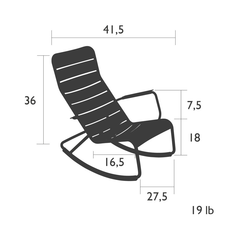 Luxembourg Modern Metal Rocking Chair in Cactus Green