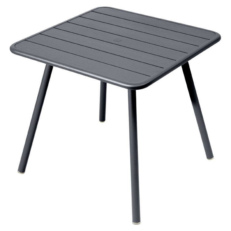 Luxembourg Anthracite Square Metal Dining Table for Four