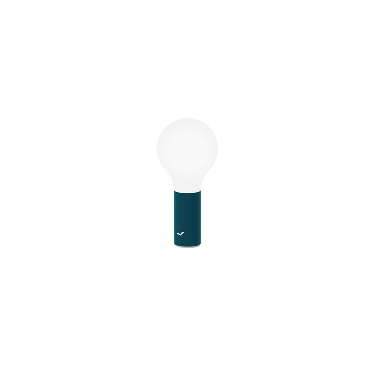 Acapulco Blue Adjustable Cordless LED Lamp with Glass Shade