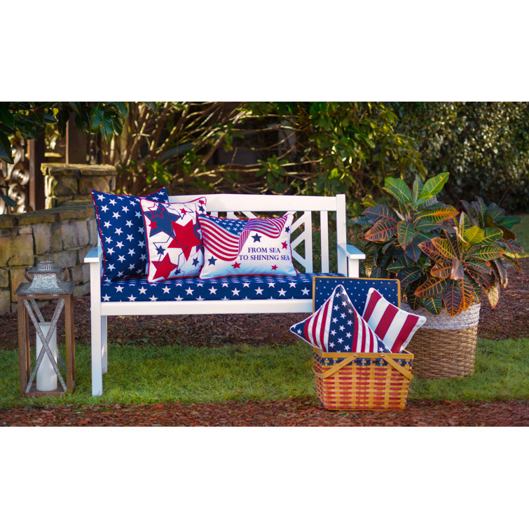 Macey Americana Navy and White Star Throw Pillow Set