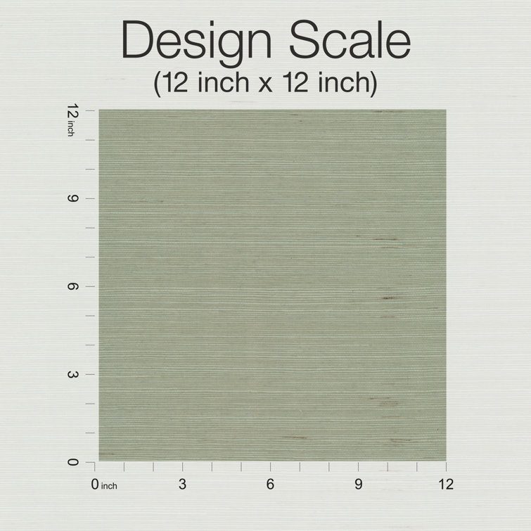 Spa Green Removable Grasscloth Wallpaper Double Roll