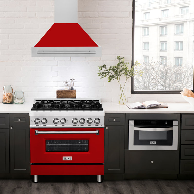 36-Inch Stainless Steel Wall Mounted Range Hood with Handle