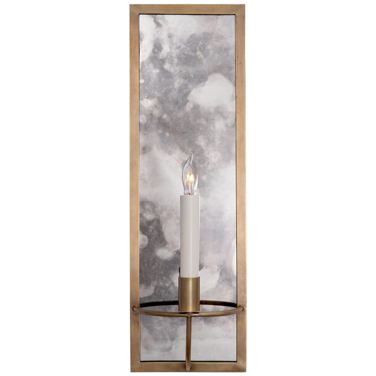 Hand-Rubbed Antique Brass and Bronze Dimmable Wall Sconce