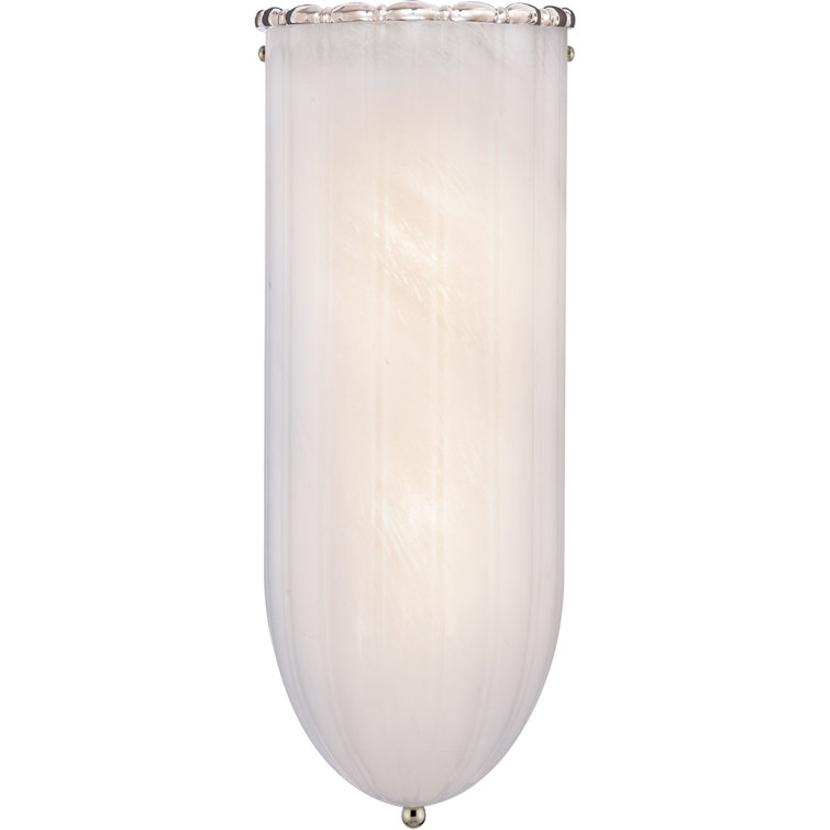 15" White and Chrome Dimmable Wall Sconce