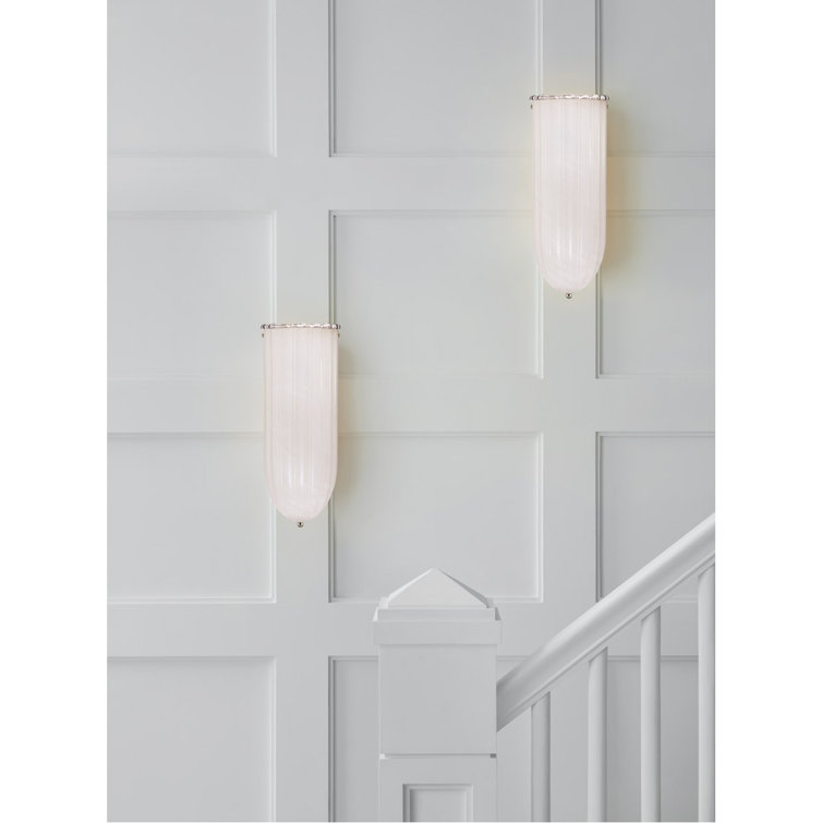15" White and Chrome Dimmable Wall Sconce