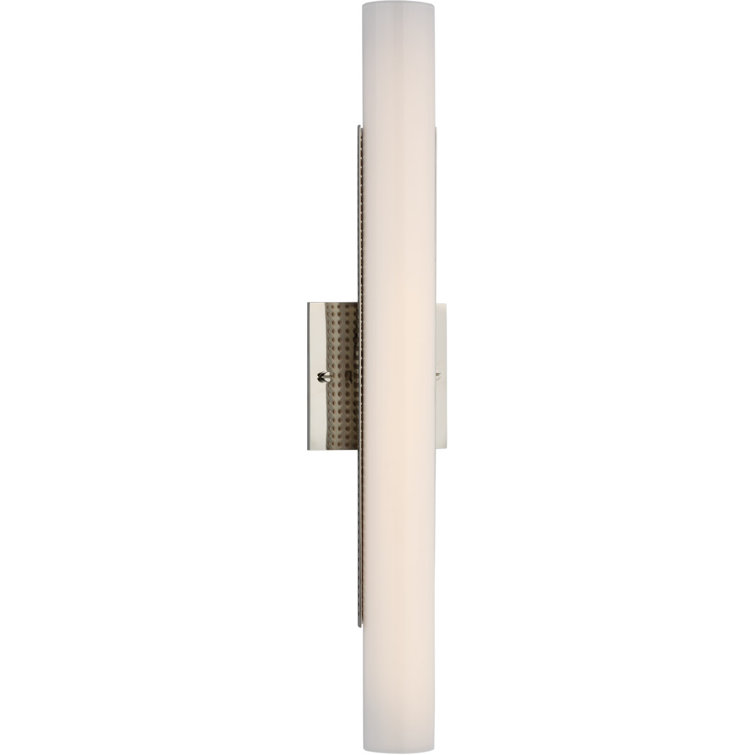 Elegant Bronze 21" LED Bath Sconce with White Glass