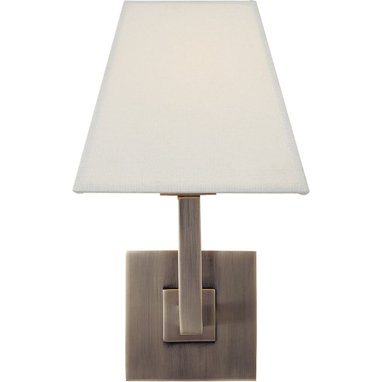 Brushed Steel 13.5" Dimmable Wall Sconce with Tapered Shade