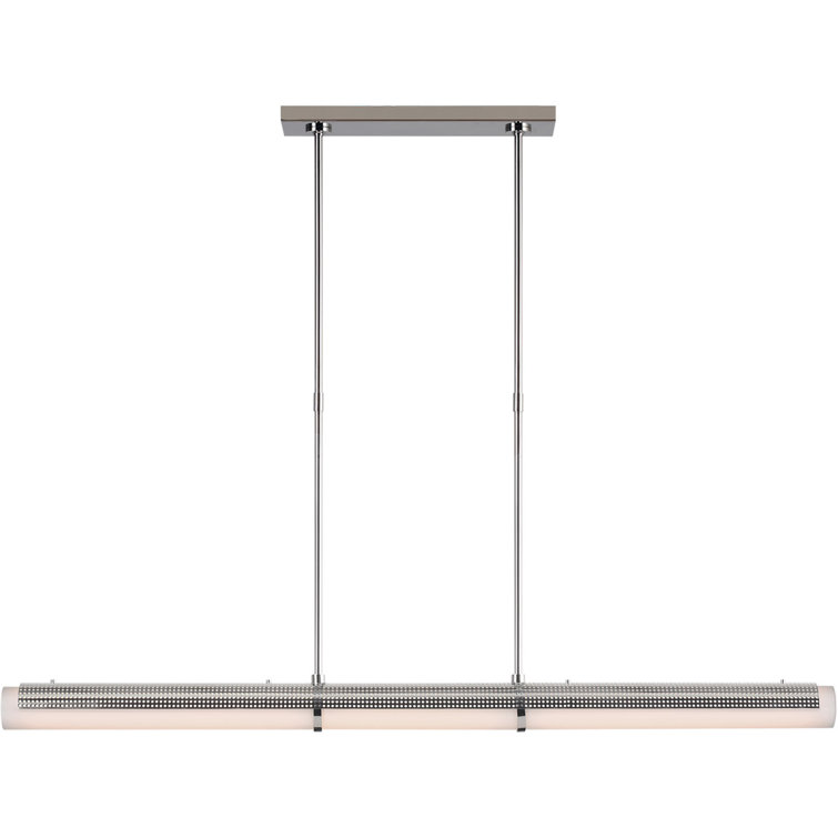 Precision Polished Nickel 50'' LED Linear Chandelier with Crystal Accents