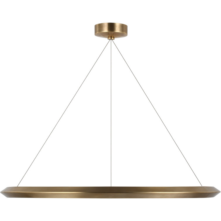 Natural Brass 38" LED Ring Chandelier
