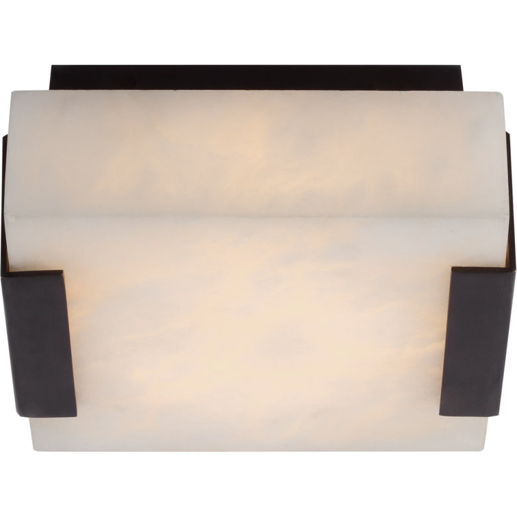 Covet Alabaster Glow 5'' LED Bronze Flush Mount Light