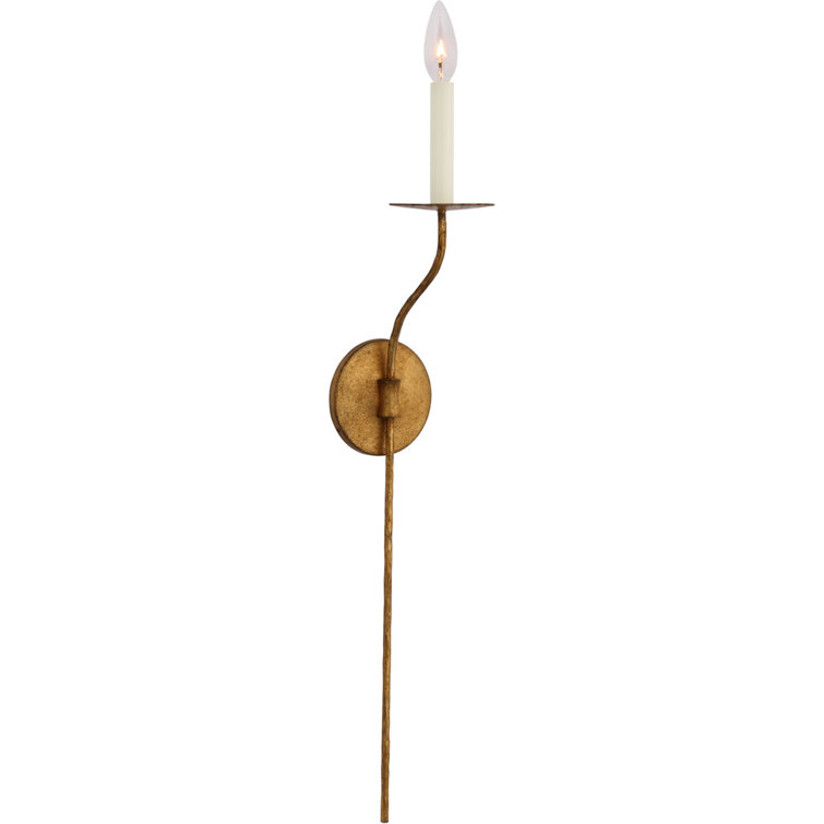 Belfair Gilded Iron 28.75" Vintage-Inspired Wall Sconce