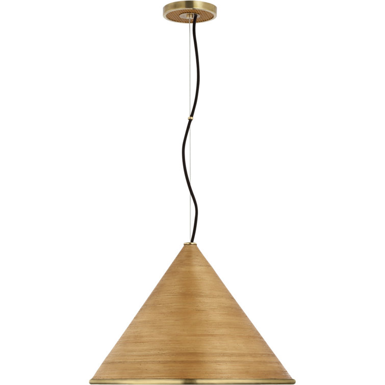 Hand-Rubbed Antique Brass and Crystal LED Pendant Light