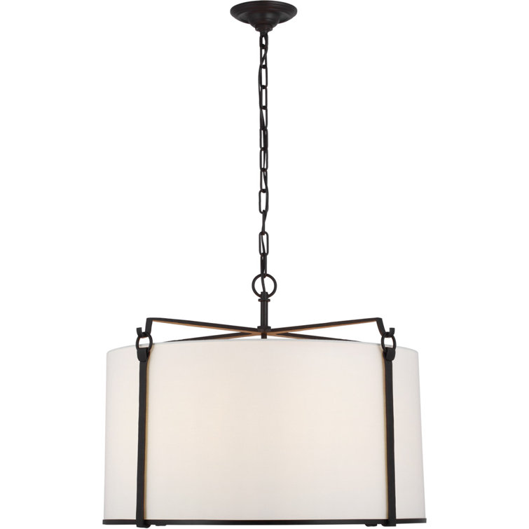 Aspen 22" Iron LED Drum Pendant Light
