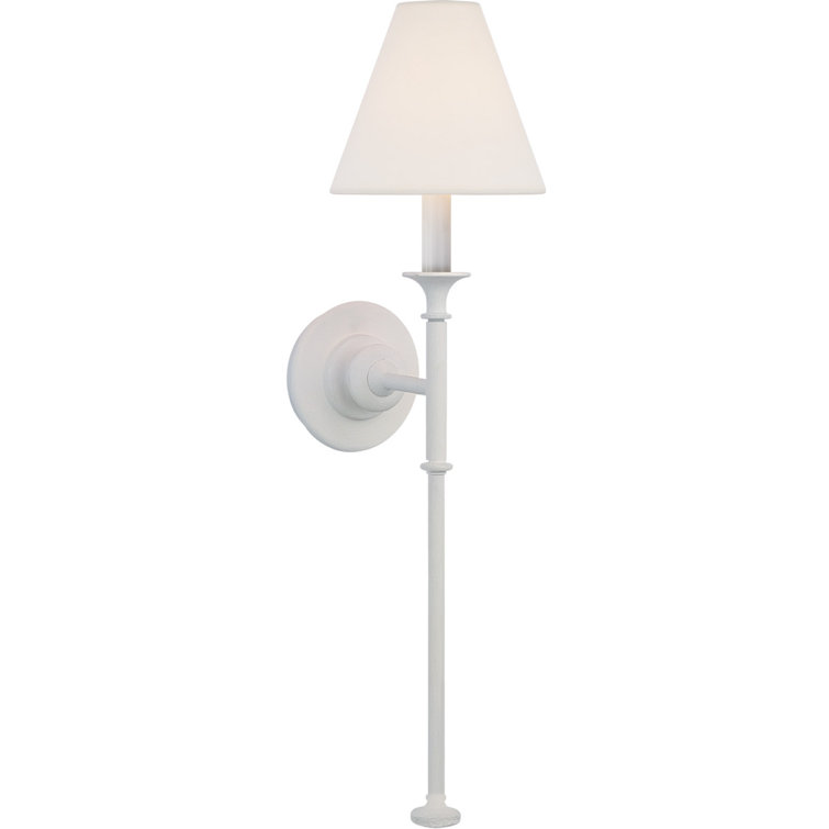 Piaf Plaster White Dimmable Iron LED Wall Sconce