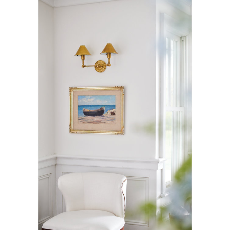Anette Natural Brass 2-Light Direct Wired Sconce