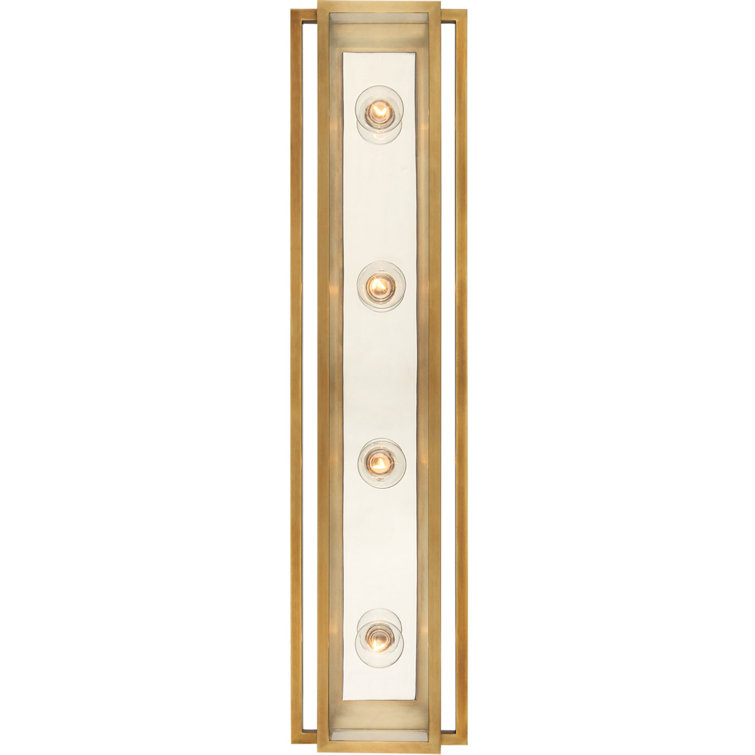 Halle 30-Inch Black and Brass Outdoor Vanity Light