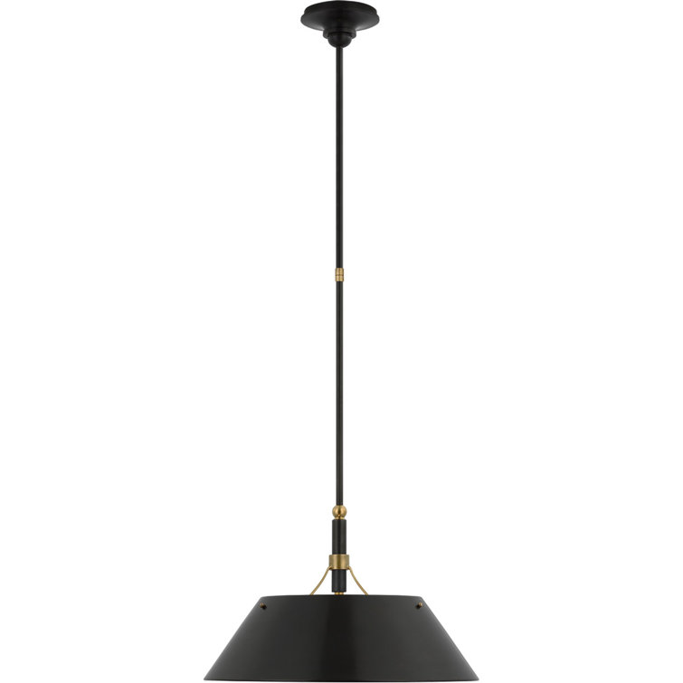 Turlington Bronze and Brass 18.25" Wide Pendant Light
