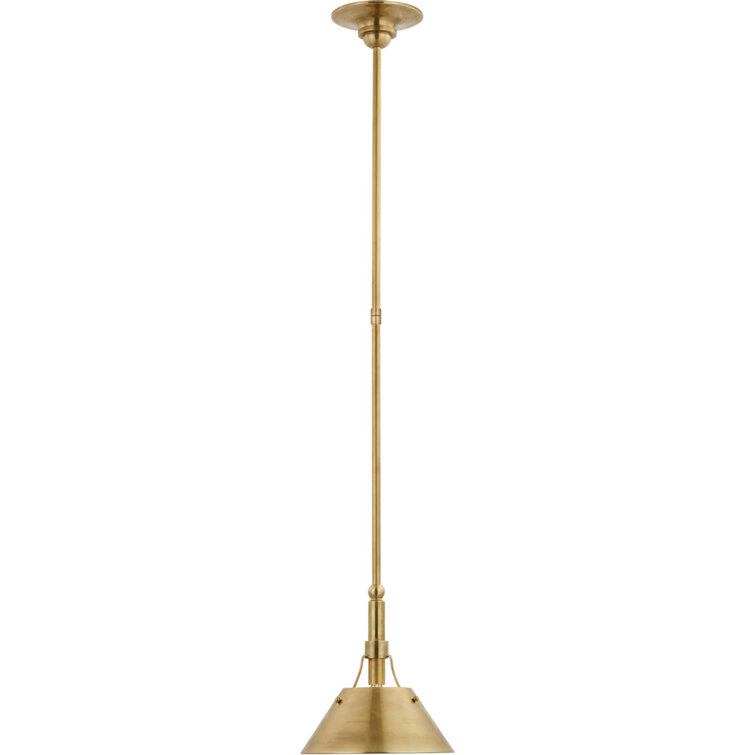 Turlington 9.75'' Hand-Rubbed Antique Brass 3-Light Pendant