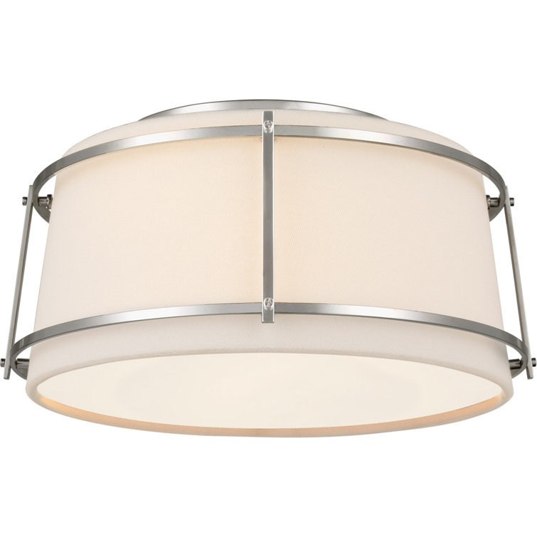 Callaway Polished Nickel Drum LED Flush Mount Ceiling Light
