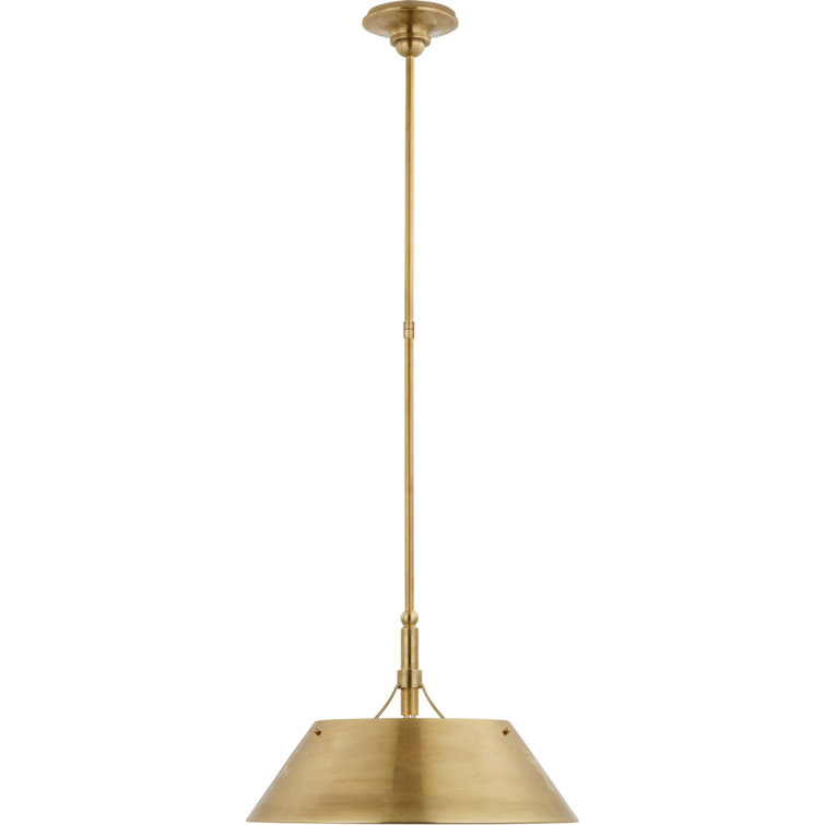 Hand-Rubbed Antique Brass LED Indoor/Outdoor Pendant Light