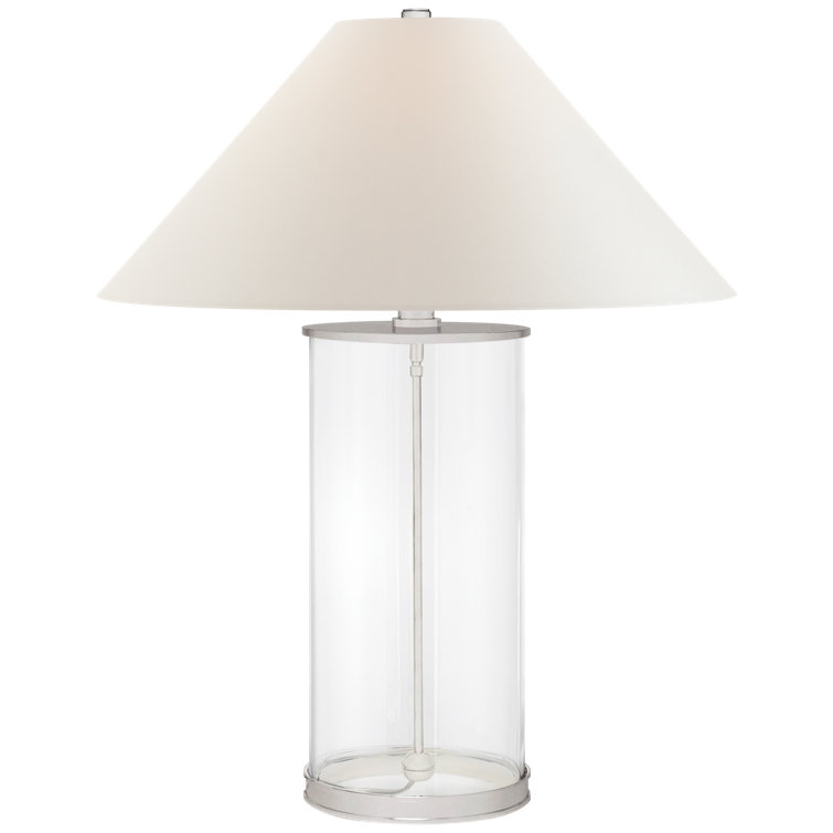 Sleek Polished Silver Outdoor Table Lamp with 3-Way Switch