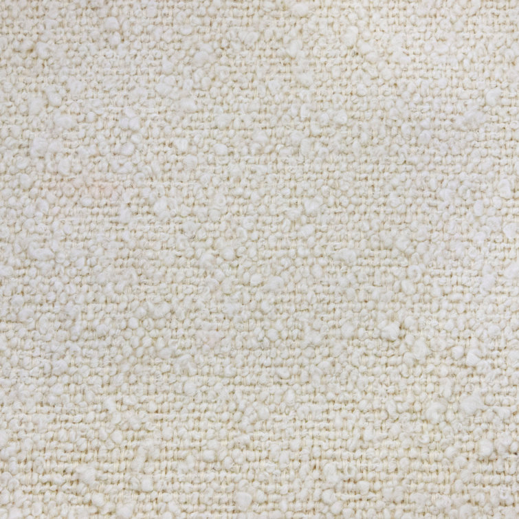Enoki 21" Cream Boucle Round Storage Ottoman
