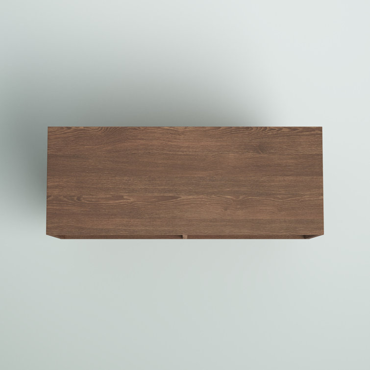 Liam Mid-Century Walnut Record Storage Console - 45in