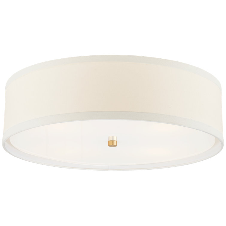 Gild Cream Linen Drum Flush Mount Light