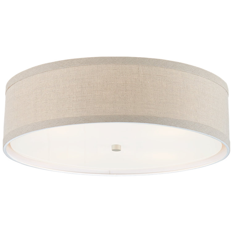 Walker Light Cream Drum Shade Flush Mount Ceiling Light