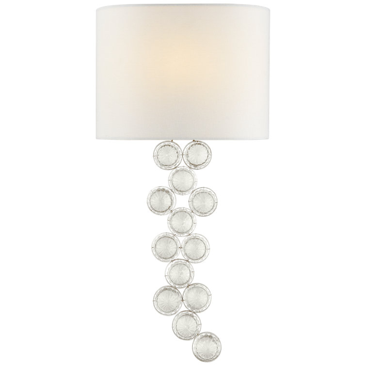 24" Silver Dimmable Direct Wired Electric Sconce