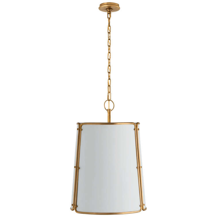 Hastings Polished Nickel 3-Light Indoor Pendant with White Shade