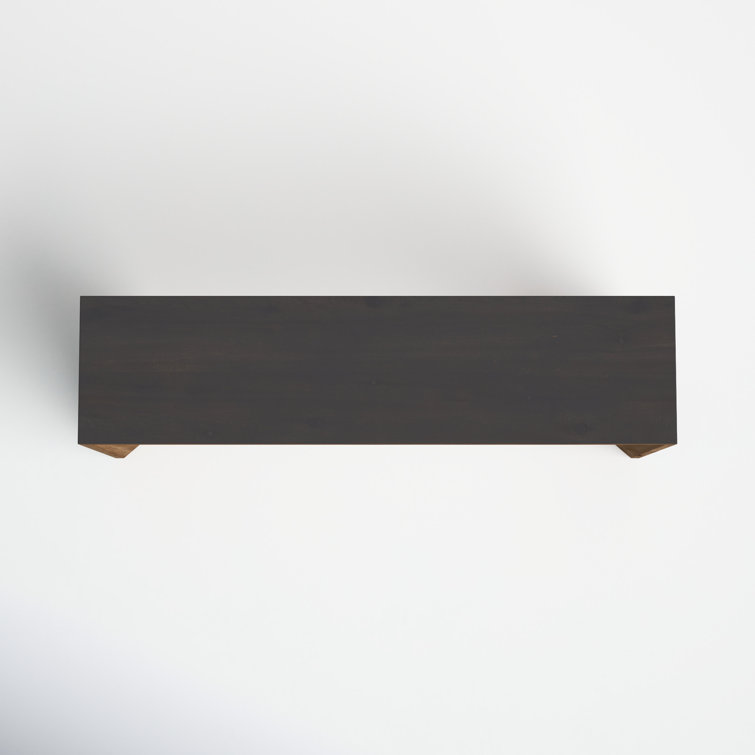Transitional Gray-Brown Elm and Concrete 72'' Console Table