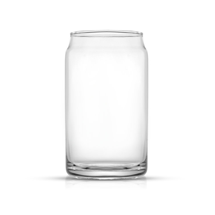 Clear Glass Can Shaped Tumbler Set, 17oz, Dishwasher Safe