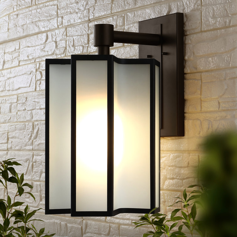 Hyla Black Metal Outdoor Wall Sconce with Clear Glass