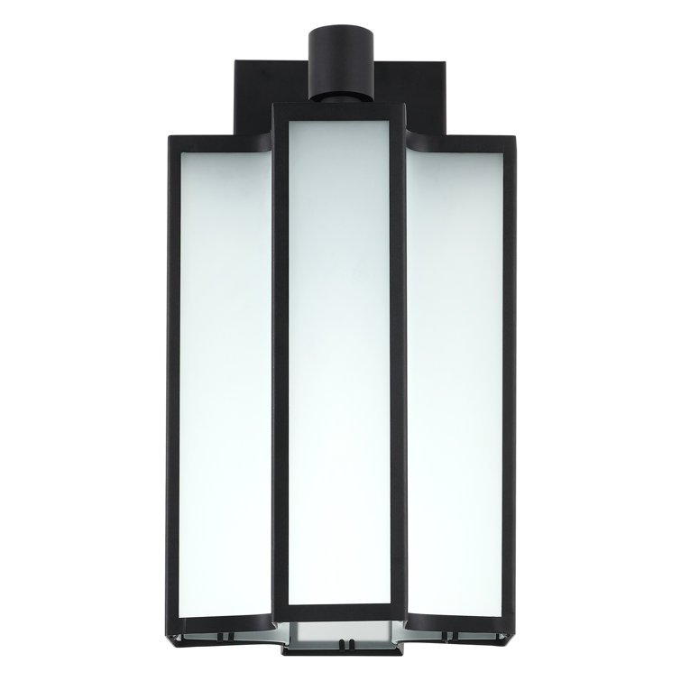 Hyla Black Metal Outdoor Wall Sconce with Clear Glass
