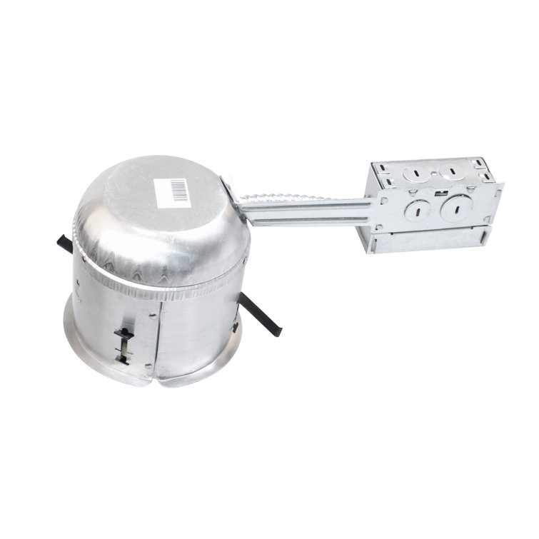 Silver 6'' Aluminum IC Rated Remodel Recessed Light Housing
