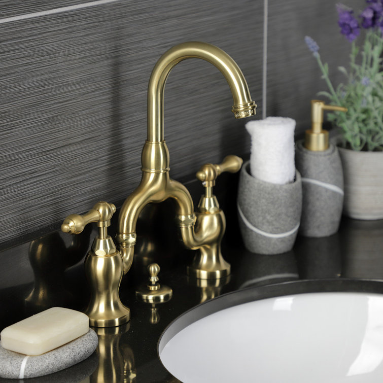 Victorian Elegance 13.5" Brass Bathroom Faucet with Ceramic Disc Cartridges