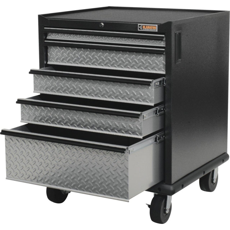Silver Tread Lockable Steel Garage Storage Cabinet