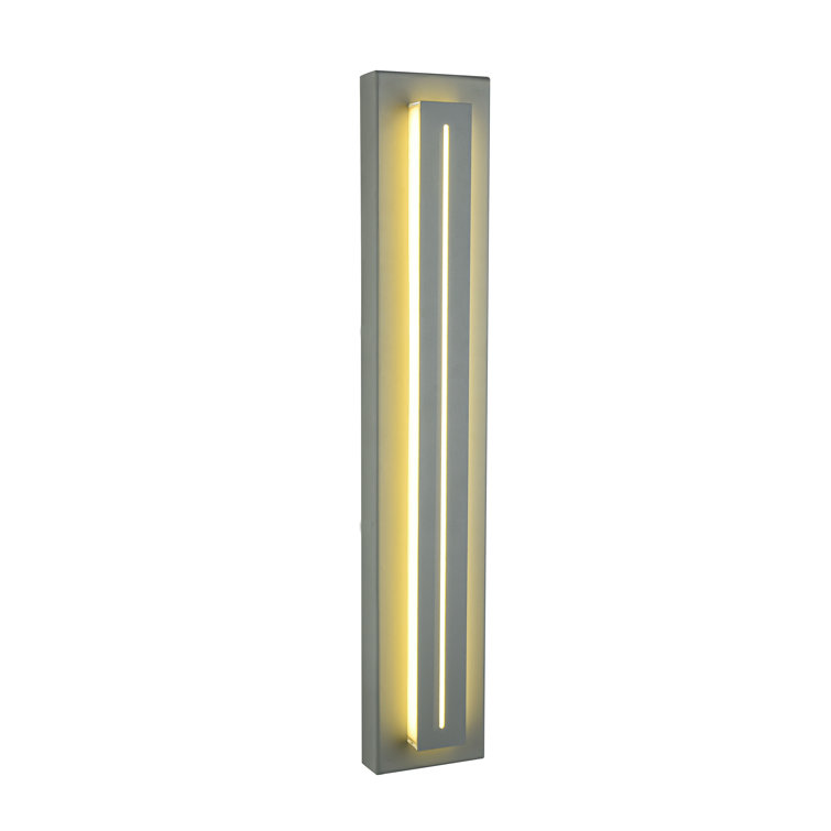 Modern Silver Aluminum LED Outdoor Wall Light