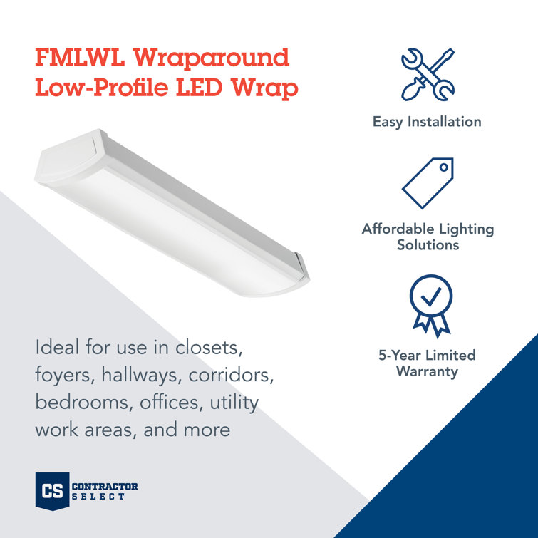 Sleek 24.75" White LED Energy Star Flush Mount for Indoor/Outdoor