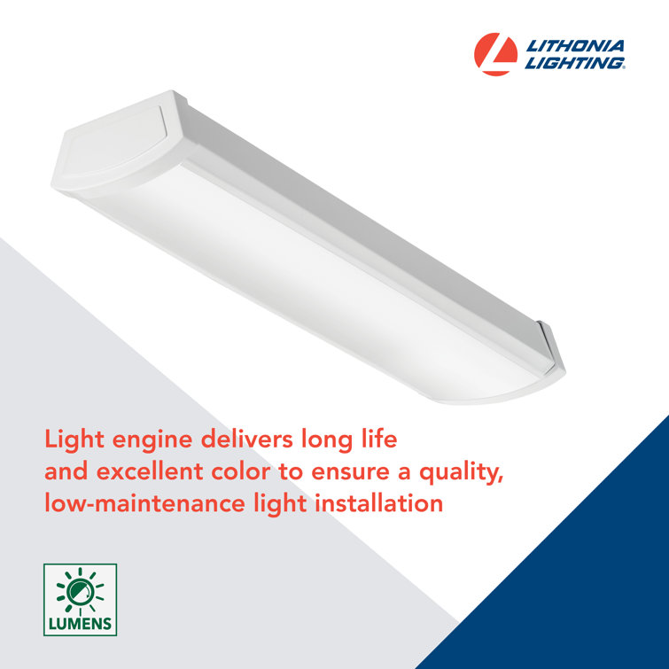 Sleek 24.75" White LED Energy Star Flush Mount for Indoor/Outdoor
