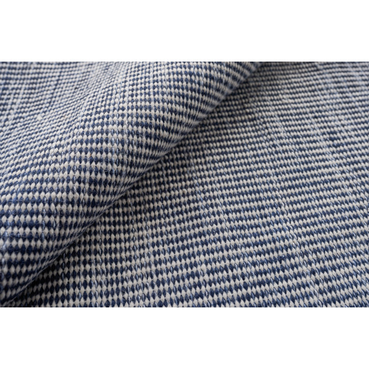 Lenzi Blue Flat Woven Synthetic Indoor/Outdoor Rug - 14' x 18'