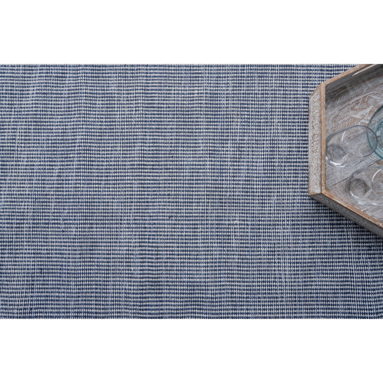 Lenzi Blue Flat Woven Synthetic Indoor/Outdoor Rug - 14' x 18'